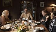 Kevin Costner, Wes Bentley, Kelly Reilly, and Luke Grimes in Yellowstone (Image via Paramount Network)
